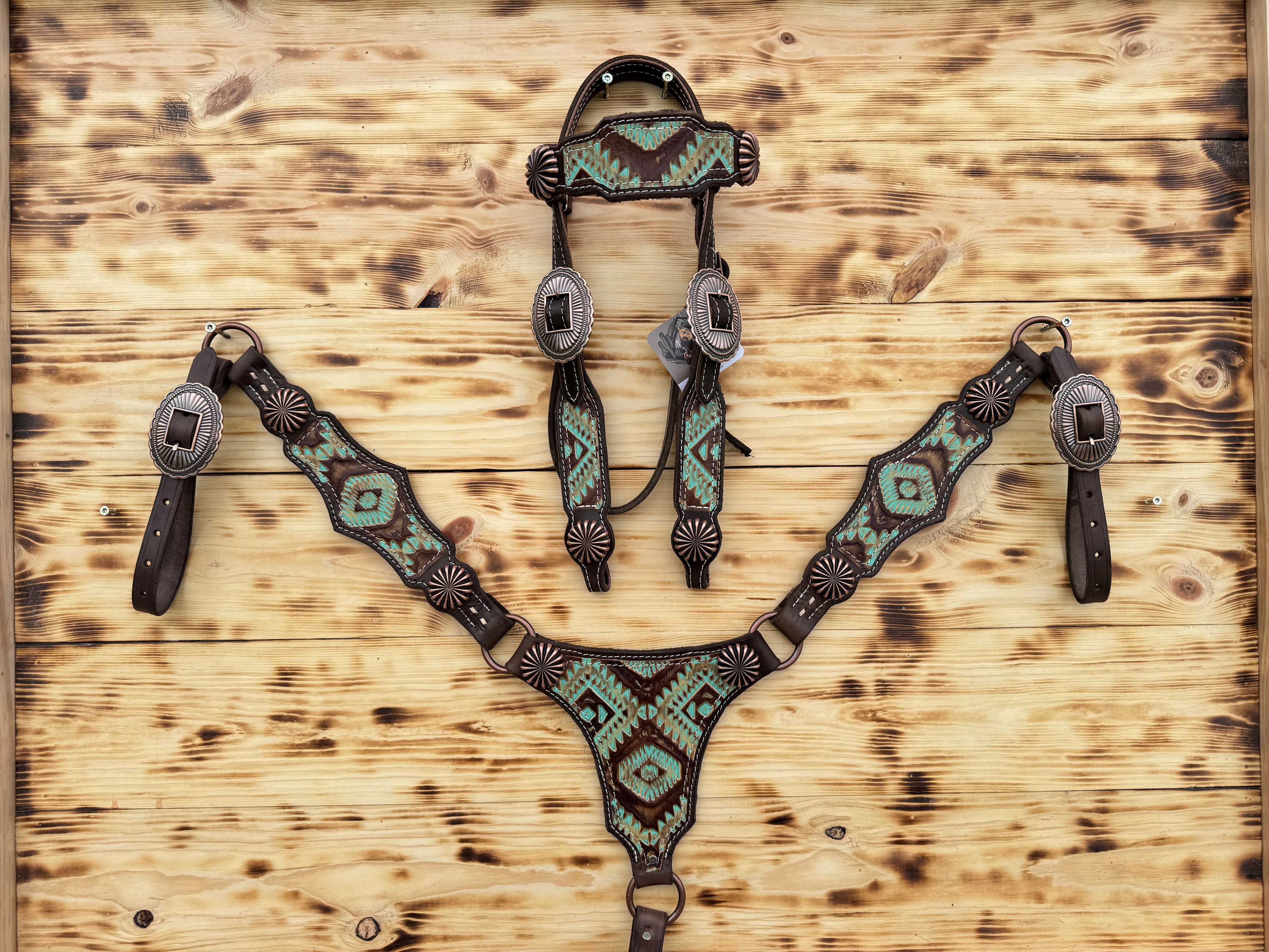 Overlay Tack Set- Plate Collar and Browband headstall